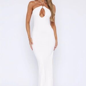 White Fox Boutique Strapless White Dress